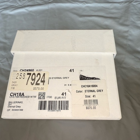 Chloe Silver Scalloped Women's Flats - Picture 8 of 9